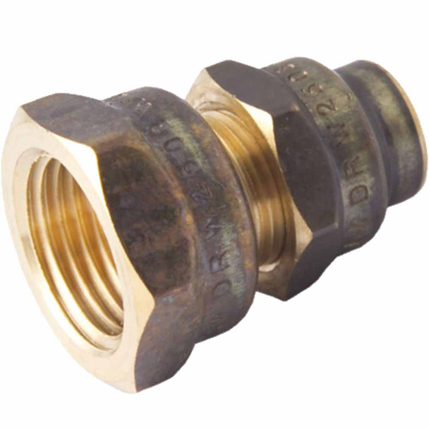 Flared Compression Reducing Union DR Brass 10 FI x 15 C Watermarked PN. AW156