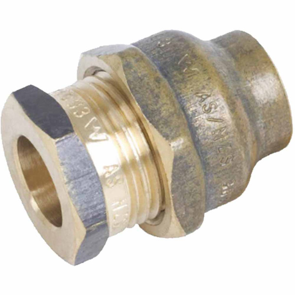 Flared Compression Union DR Brass 15 C x 15 C Watermarked PN. AW739