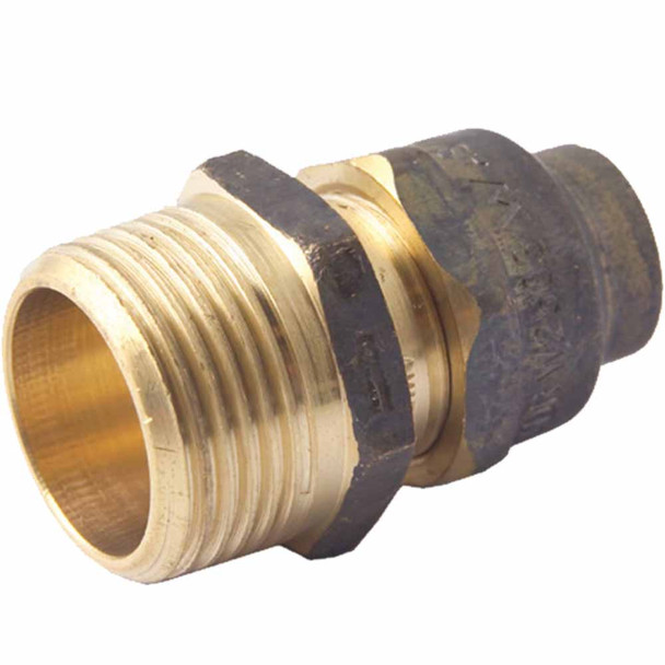 Flared Compression Reducing Union DR Brass 15 MI x 10 C Watermarked PN. AW100