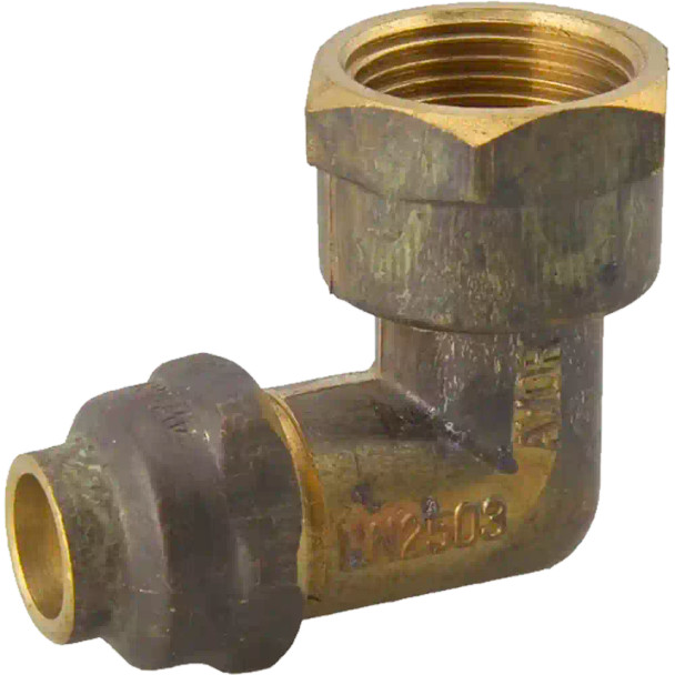 Flared Compression Reducing Elbow DR Brass 20 FI x  15 C Watermarked PN. AW225