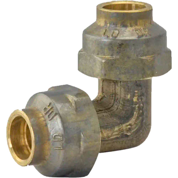 Flared Compression Elbow Brass 20 C x 20 C Watermarked PN. AW293