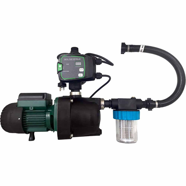 DAB Jetcom 102NXT Pressure Pump Surface Mounted with Automatic Controller, Maxijet Hyjet Water Pump Pre Filter WF1A and Hose