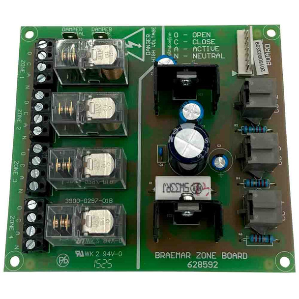 Braemar TG 532 & X PCB Circuit Board BSC 2006 Zone Control Ducted Heaters PN. 628592