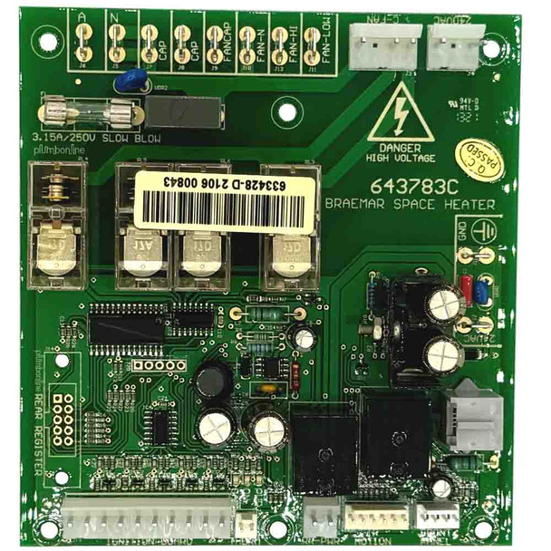 Braemar SH 18 NG PCB Circuit Board Kit PCBA Space Gas Heater Control PN. 652042