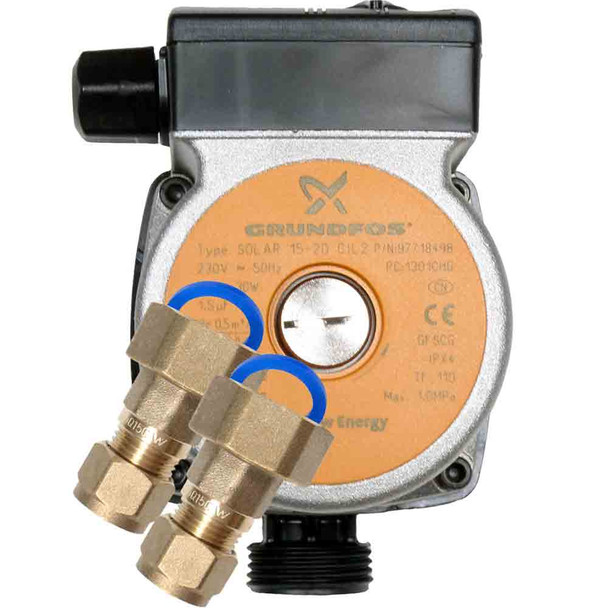 Grundfos SOLAR 15-20 CIL2 Open Loop Solar Pump 240V with pump unions
