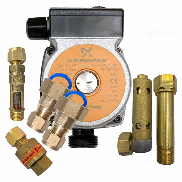 Solar Hot Water Frost Zone Service Pack Grundfos Pump and Frost Valve Kit