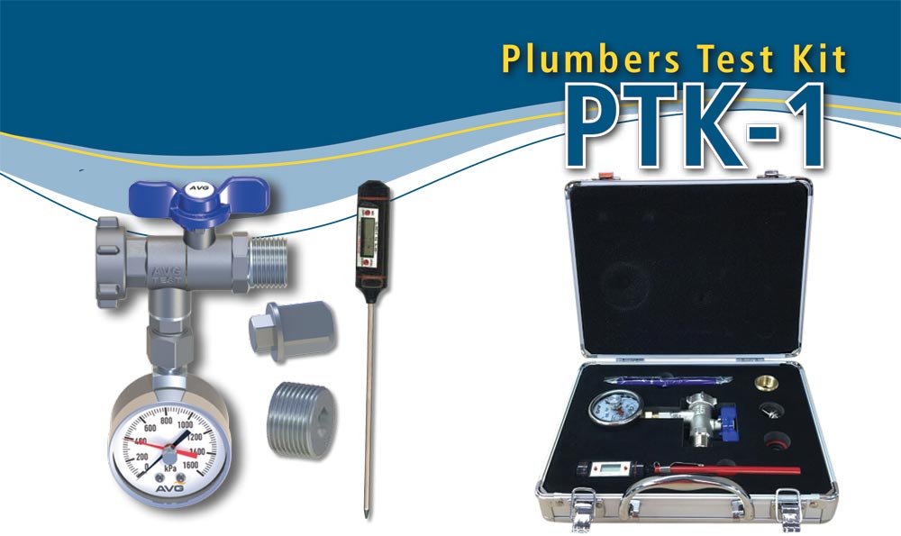 Testing water pressure Plumbers Pressure Test Kit