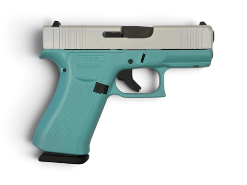 Consignment Glock 43X 9mm Slimline w/ White & Robin's Egg Blue Cerakote - Used