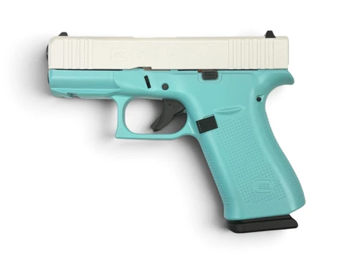 Consignment Glock 43X 9mm Slimline w/ White & Robin's Egg Blue Cerakote - Used