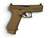 Consignment Glock 19X MOS 9mm w/ Faxon Barrel & Blacked-Out Co-Witness Sights, Coyote - Used