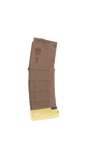 Magpul PMAG 30 Gen M3 AR/M4 Magazine TTI- FDE W/ GOLD BASEPAD