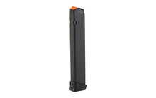 Glock BLK 10/33 Round Magazine, 9mm, CA Legal, Orange Follower