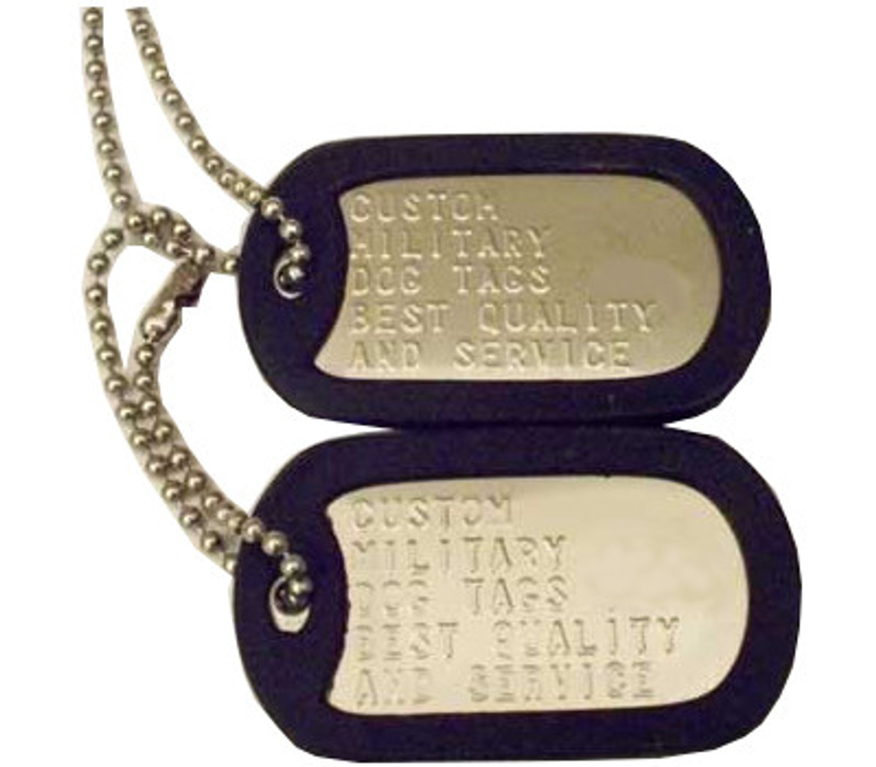 Custom U.S. Military Dog Tag Set, Stamped