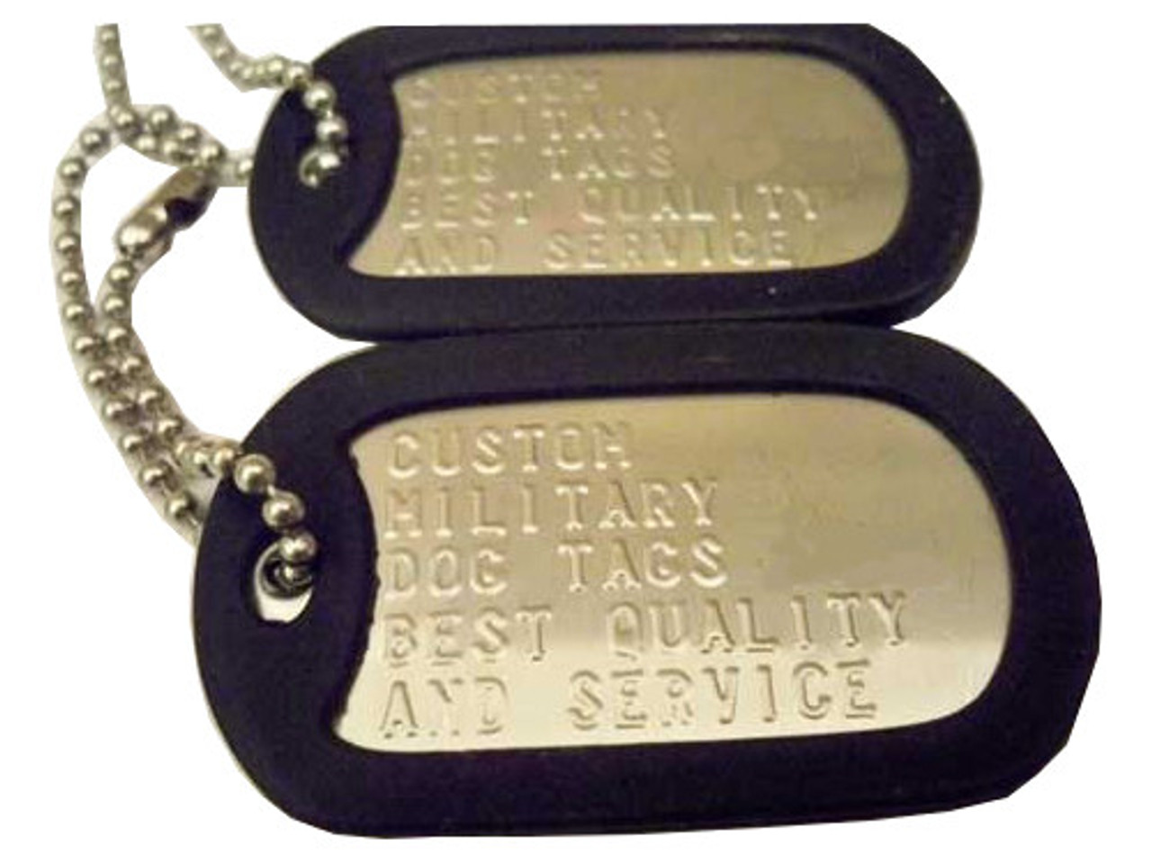 Custom military clearance dog tags