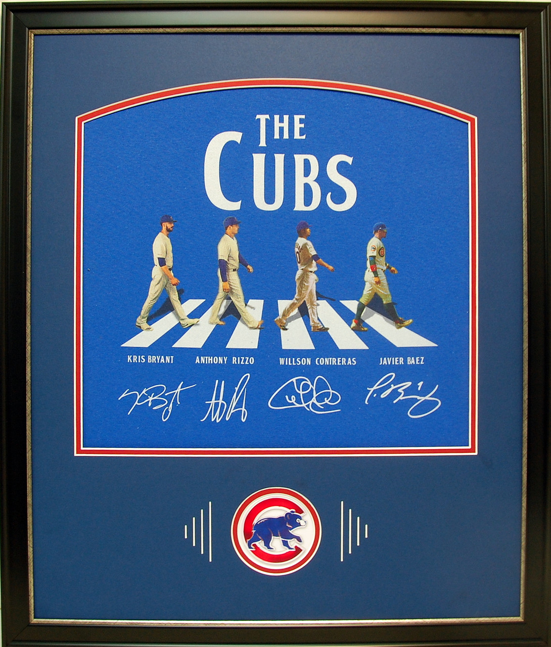 Chicago Cubs Black Framed Logo Jersey Display Case - Baseball Jersey Logo  Display Cases