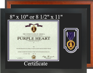 Purple Heart Certificate Frame