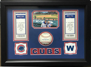  Chicago Cubs Black Framed Logo Jersey Display Case
