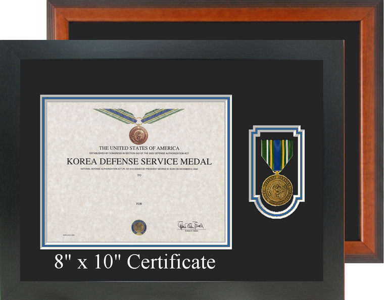 Korean Defense Medal Certificate Frame-Horizontal
