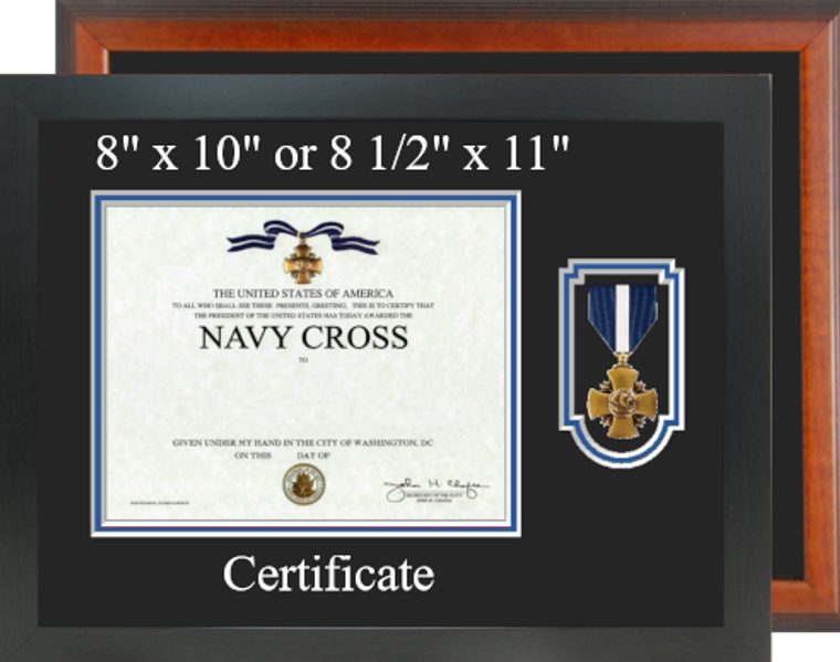 Navy Cross Certificate Frame-Horizontal