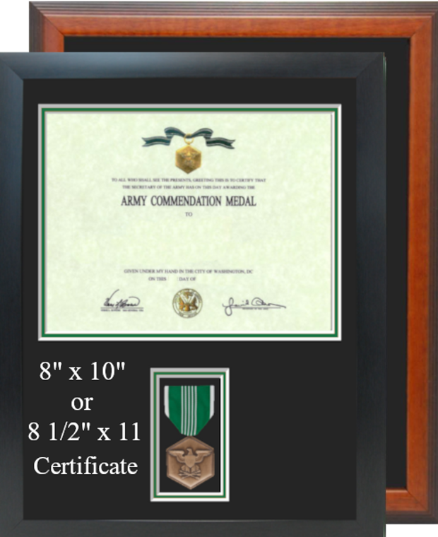 Army Commendation Certificate Frame