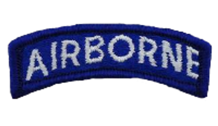 Airborne Tab- White on Blue