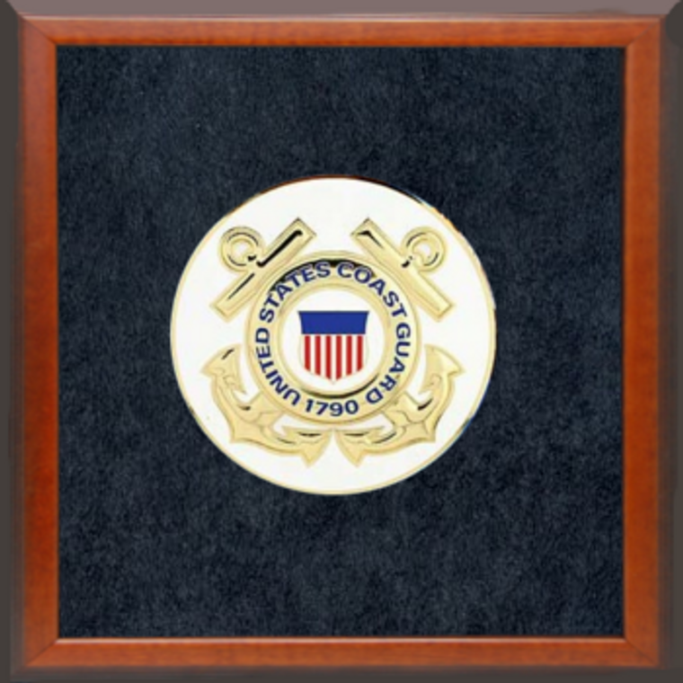 4" Honor Medallion- USCG Seal- Framed