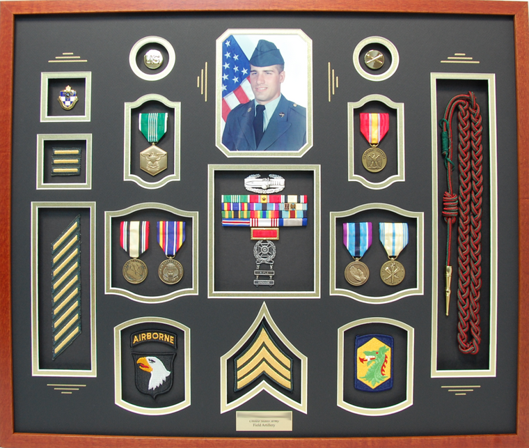 U.S. Army Field Artillery Shadow Box Display