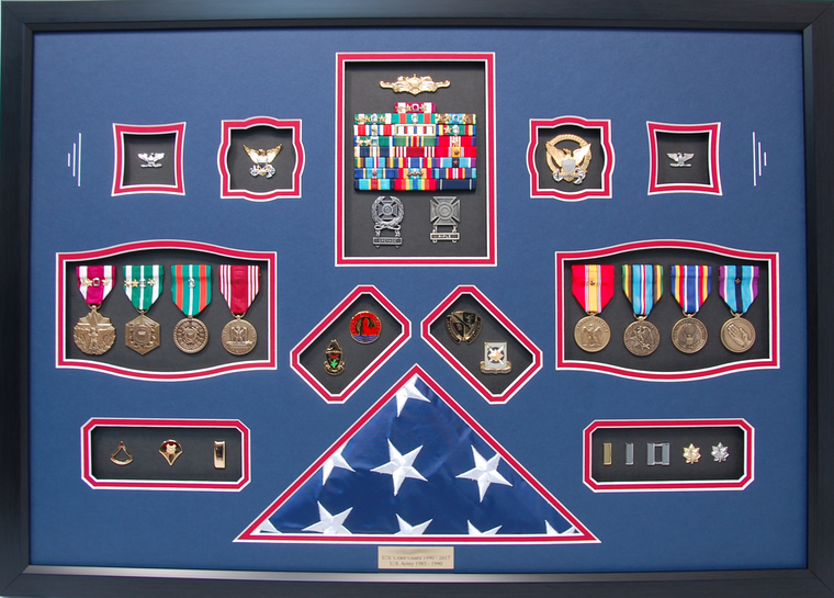 U.S. Coast Guard Officer Shadow Box Display