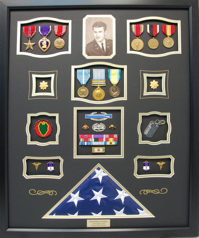 Korean War Veteran Shadow Box Display