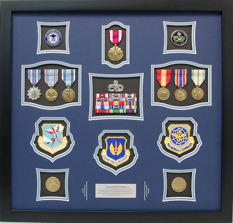 U.S. Air Force Master Sergeant Shadow Box Display