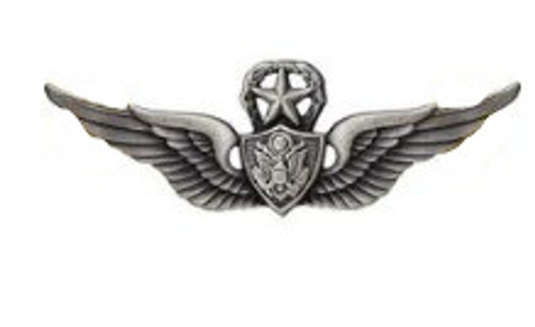 Army Badge: Master Aircraft Crewman: Aircrew - silver oxidized