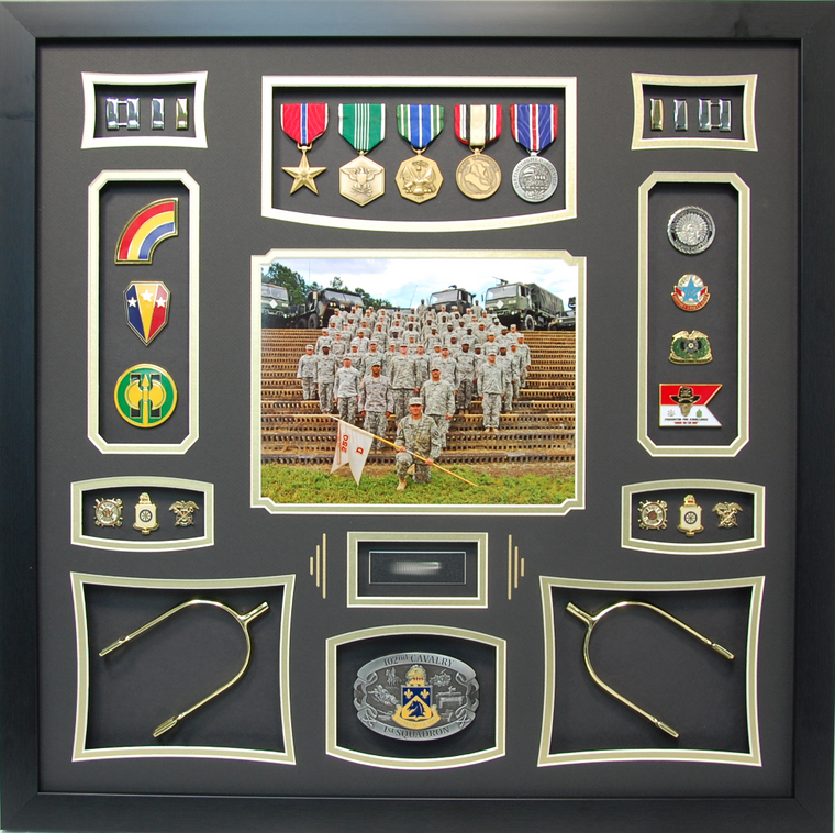 102th Cavalry 1st Squadron Shadow Box Display