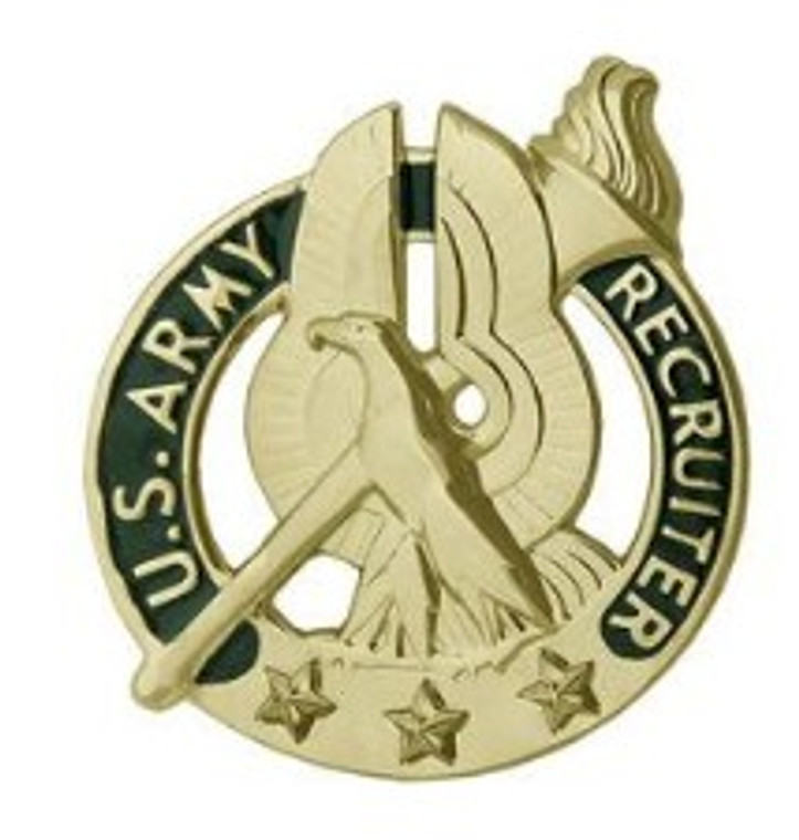 Army Identification Badge: Recruiter - gold