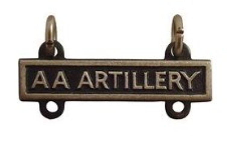 Army Qualification Bar: Anti-Aircraft Artillery - silver oxidized finish
