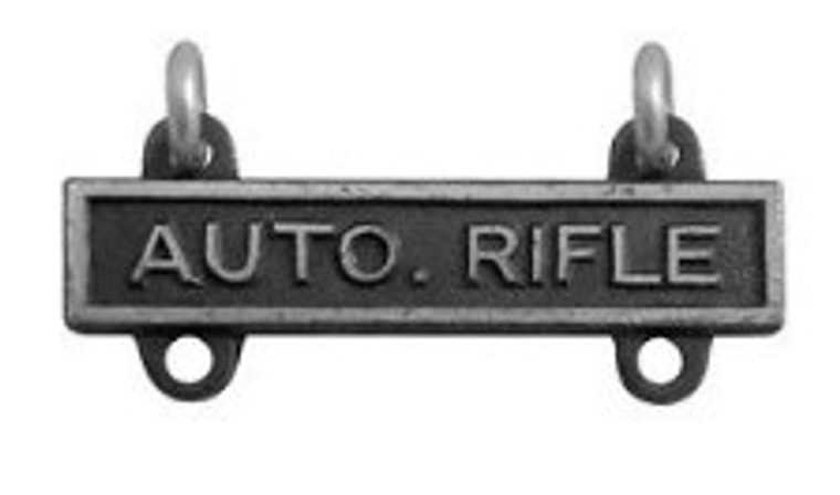 Army Qualification Bar: Auto Rifle - silver oxidized finish