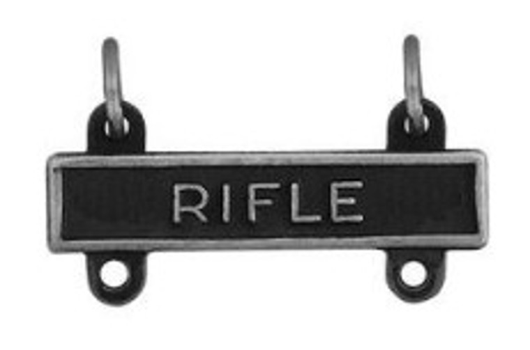 Army Qualification Bar: Rifle - silver oxidized finish