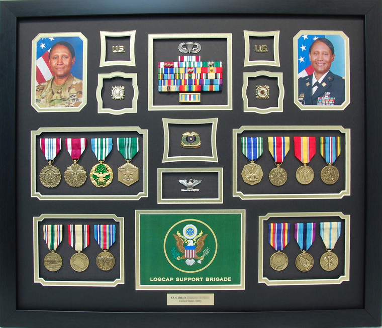 Retired Army Colonel Shadow Box Display