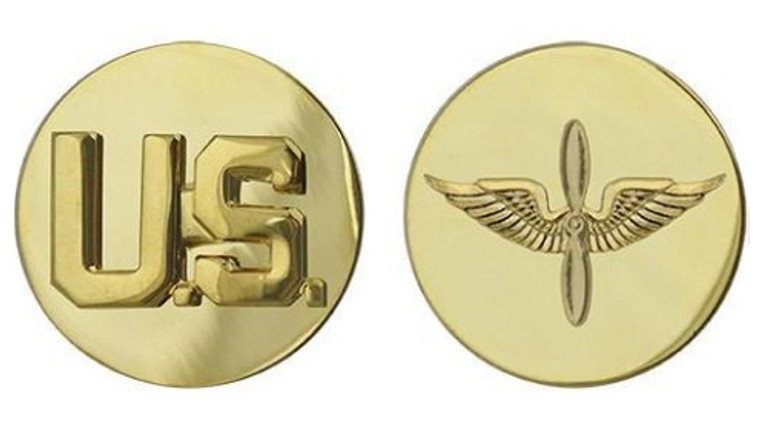 Army Enlisted Branch of Service Collar Device: U.S. and Aviation