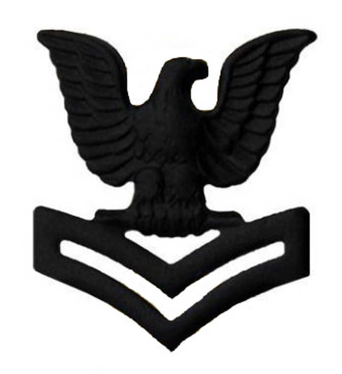 Marine Corps Collar Device: E5 Petty Officer - black metal- each