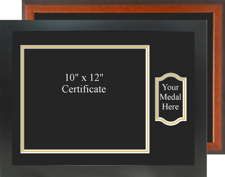 13" x 18" Landscape Certificate Frame w/ Medal