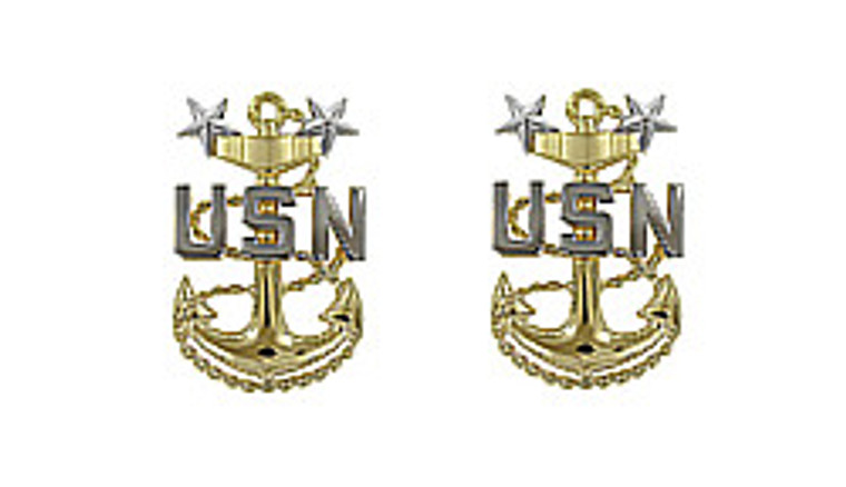 Navy Collar Device: E9 Chief Petty Officer: Master - pin back