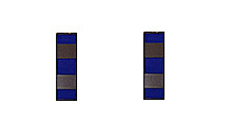 Navy Officer Coat Device: Warrant Officer -2 - subdued metal- pair