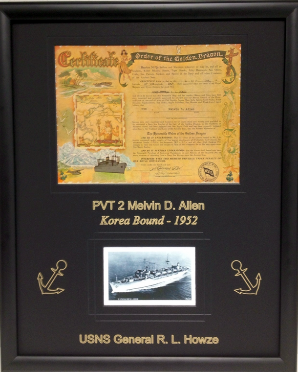 Korea Deployment Certificate Frame Display