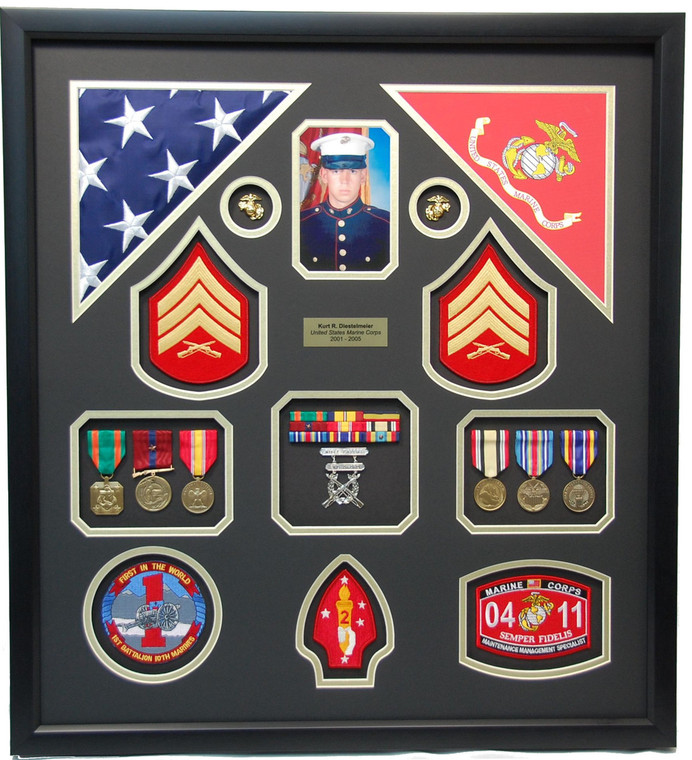Marine Corps Shadow Box Display Frame