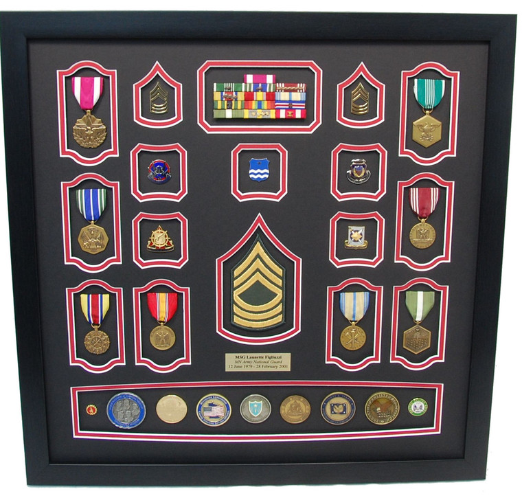 Army National Guard Shadow Box Display