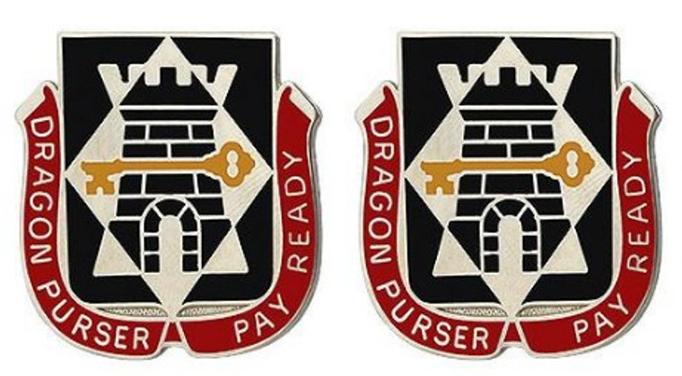 Army Crest: 126th Finance Battalion - Dragon Purser Pay Read- pair