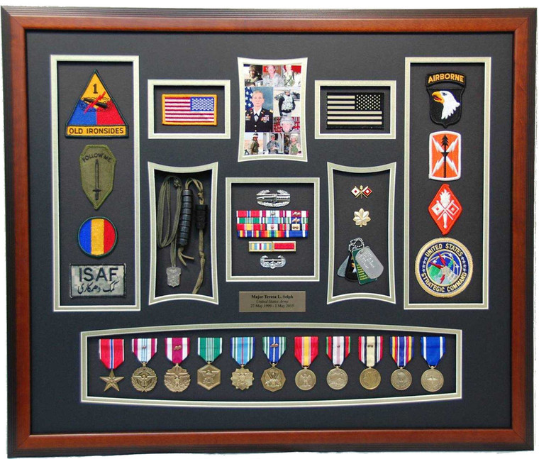 United States Army Strategic Command Shadow Box Display