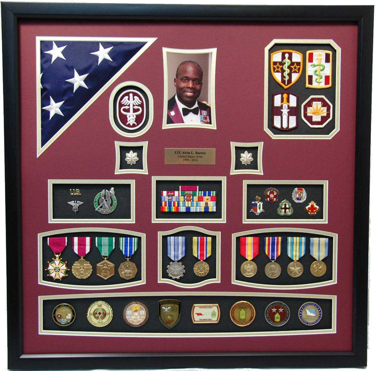 United States Army Medical Shadow Box Display