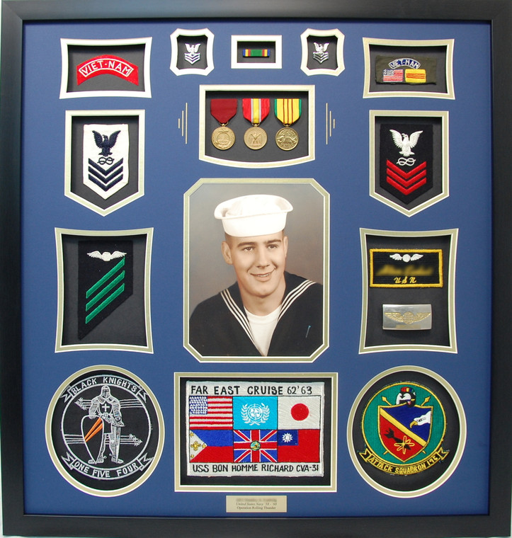 US Navy Operation Rolling Thunder Shadow Box Display