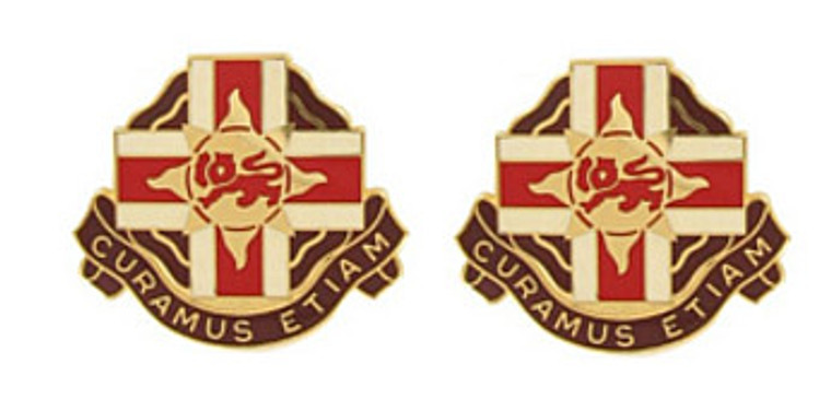 Army Crest: 324th Combat Support Hospital - Curamus Etiam- pair